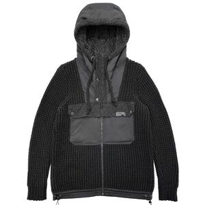 Diesel Military Parka Hooded Waffle knit wool blend , Size M Unique, men…